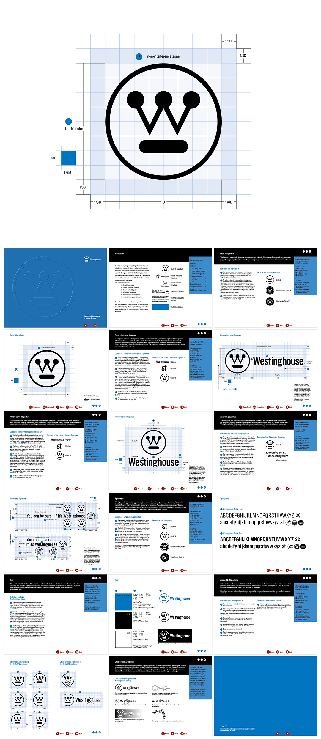 西屋电气Westinghouse品牌logo视觉规范