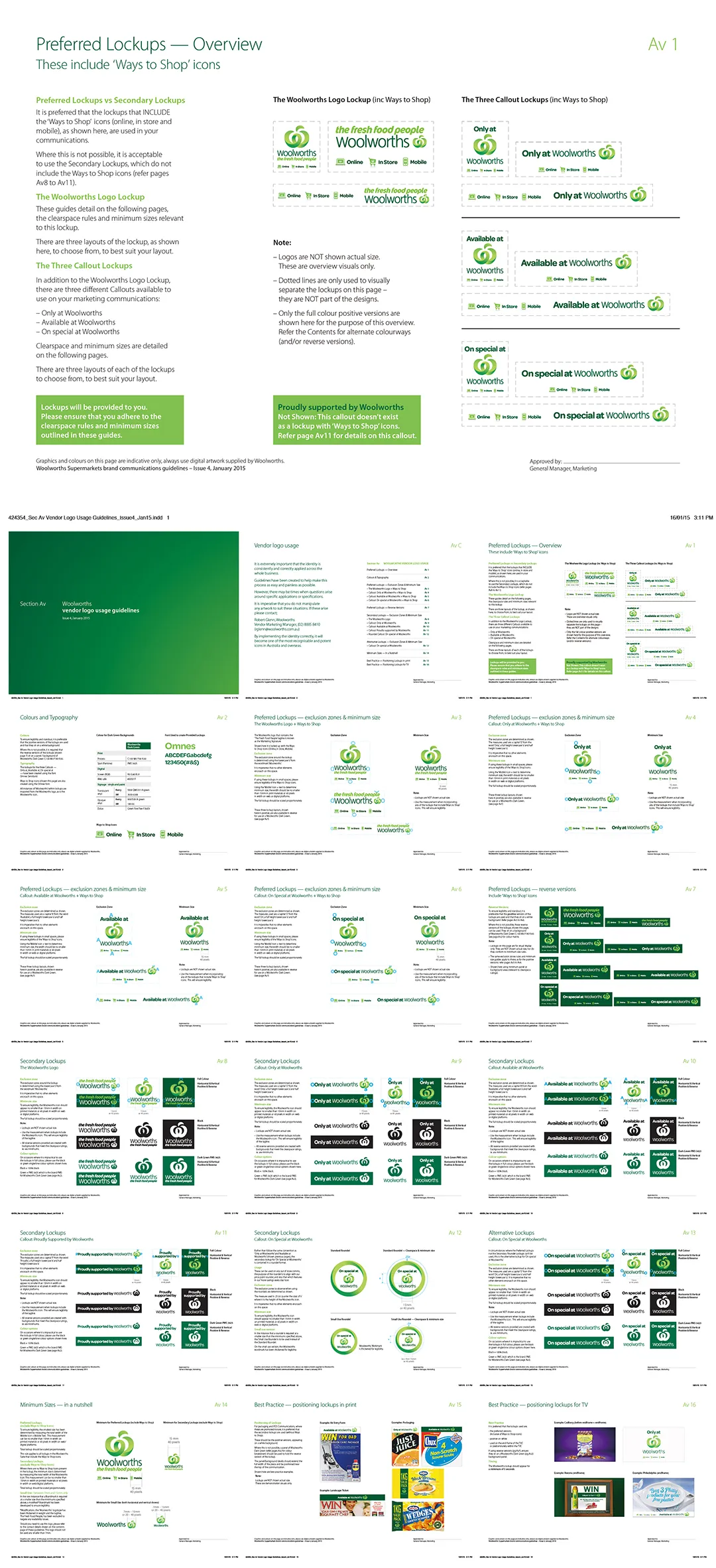 澳大利亚伍尔沃斯超市Woolworths标志使用手册