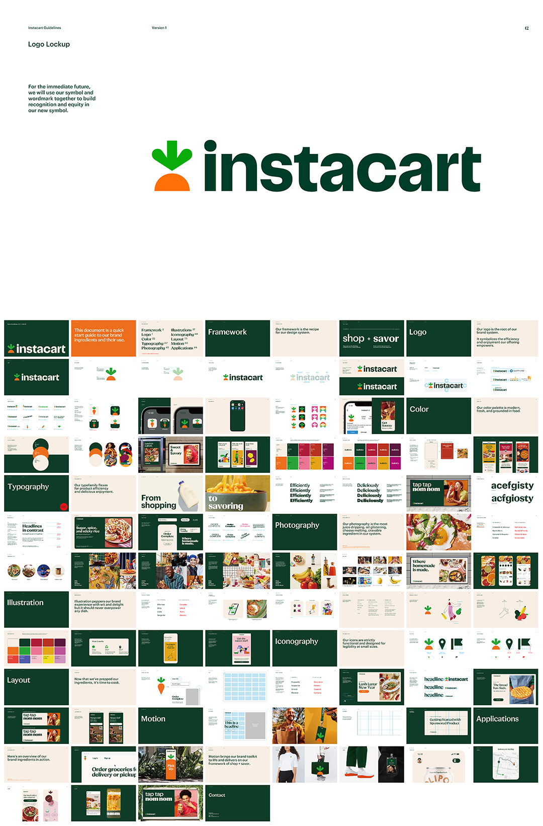 美国Instacart电商品牌VI手册