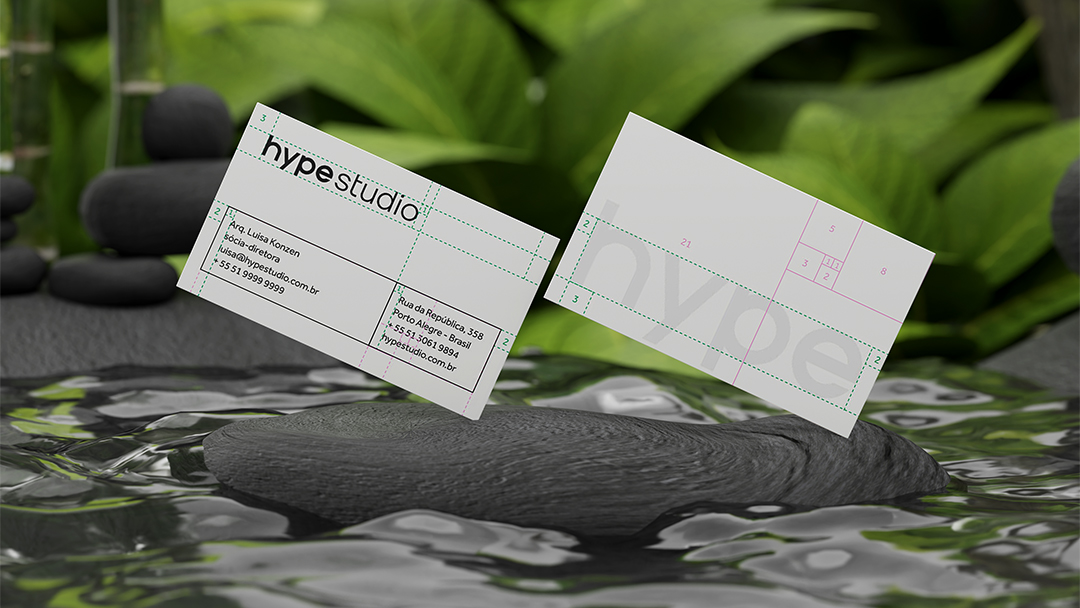 绿植石头名片样机