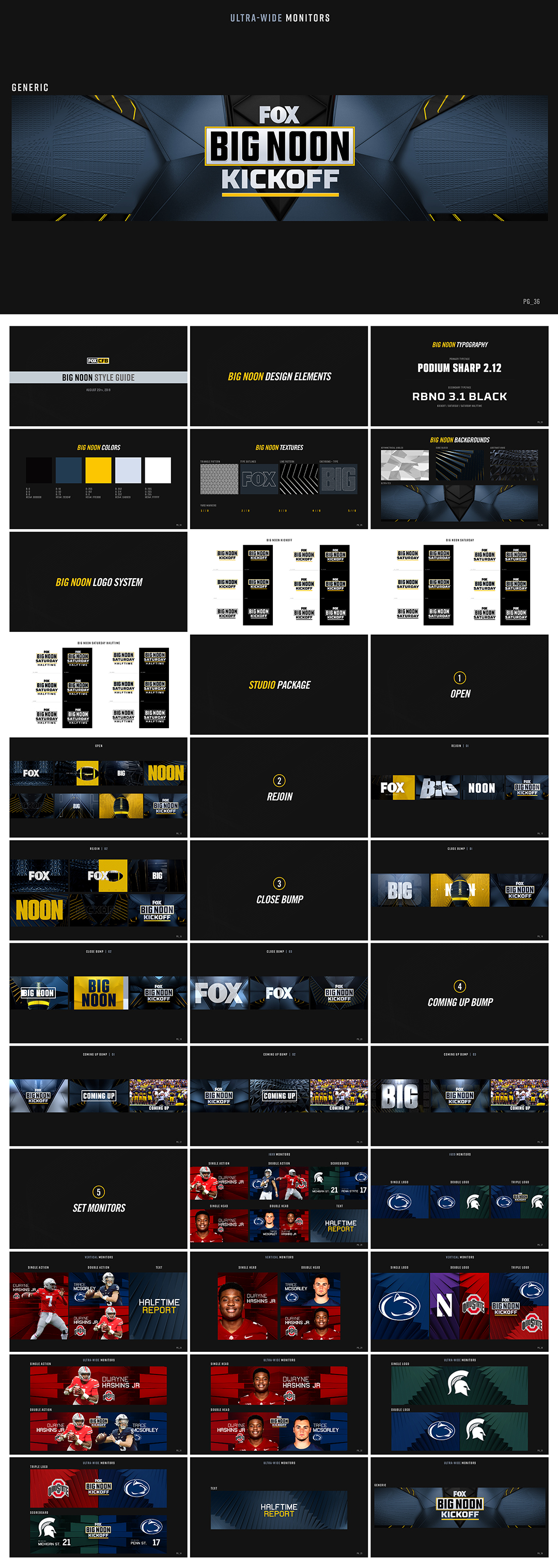 FOX电视台压轴节目BIG NOON KICKOFF LOGO手册