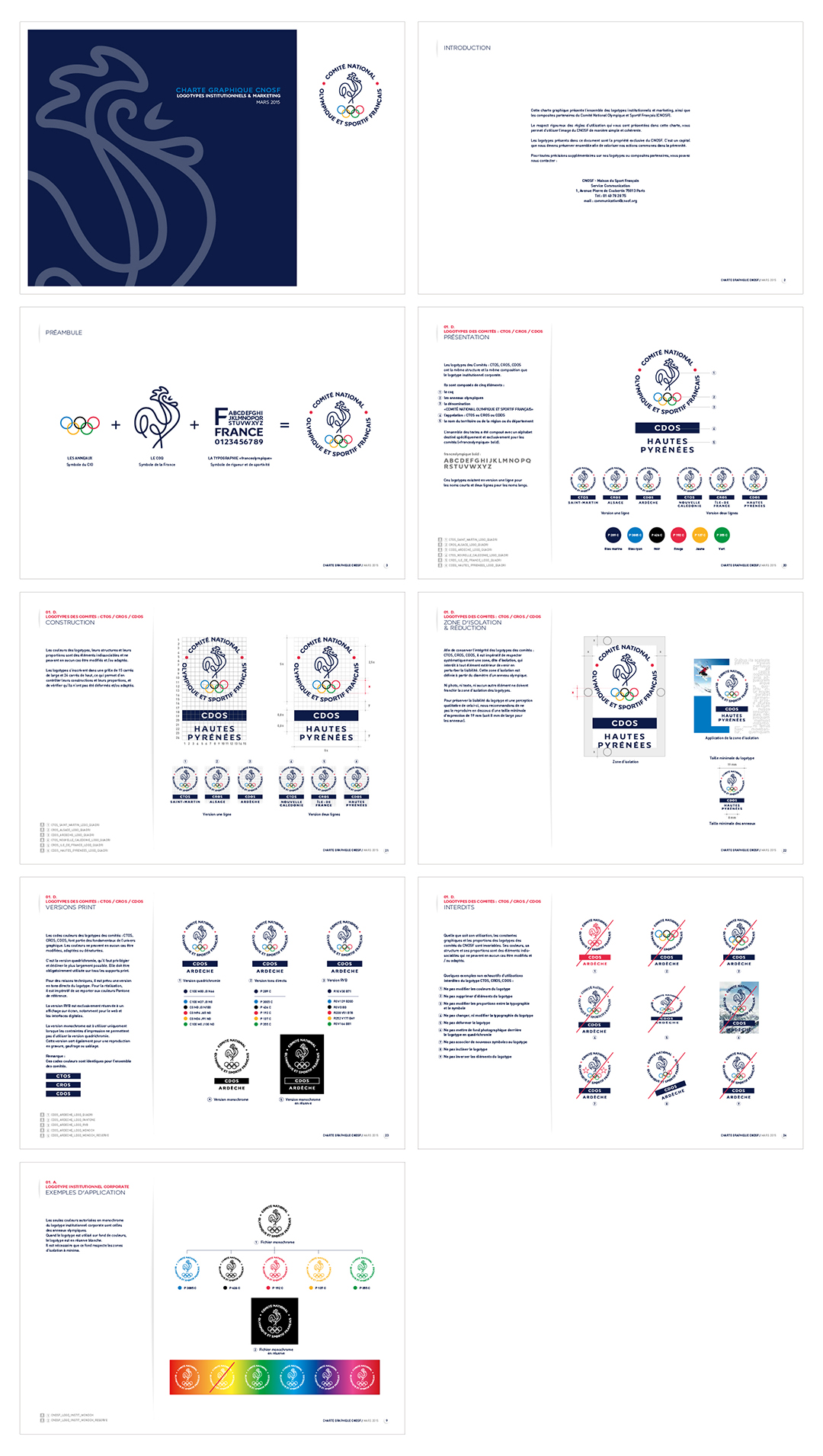 CHARTE_GRAPHIQUE_CDOS法国奥委会LOGO规范手册