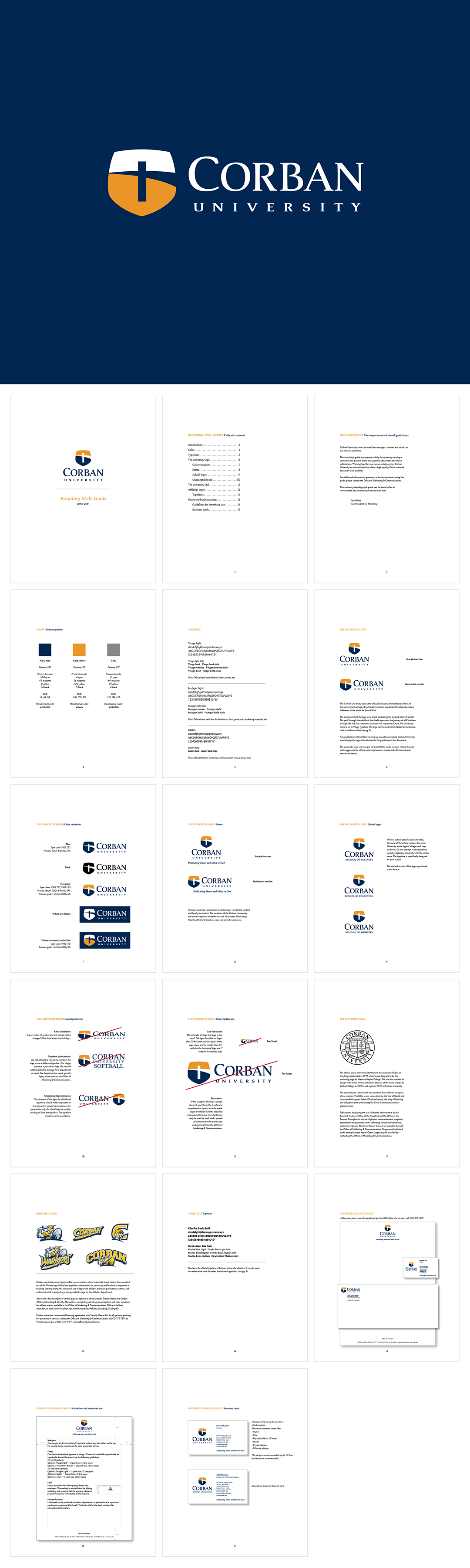Corban University美国科尔班大学视觉识别手册