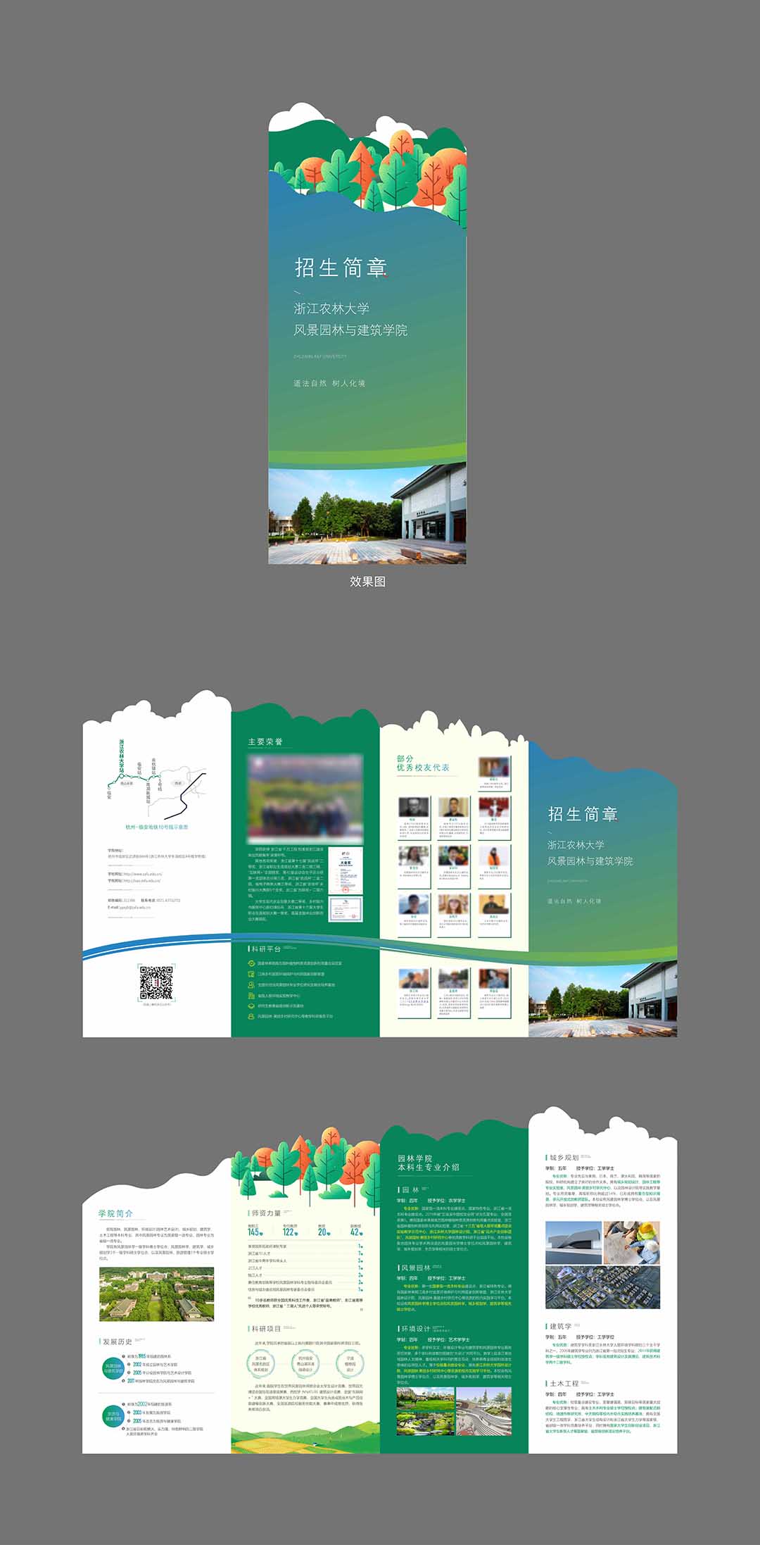 大学招生简章折页