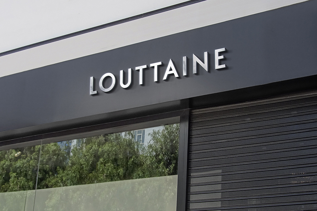 店招门头招牌金属logo立体样机