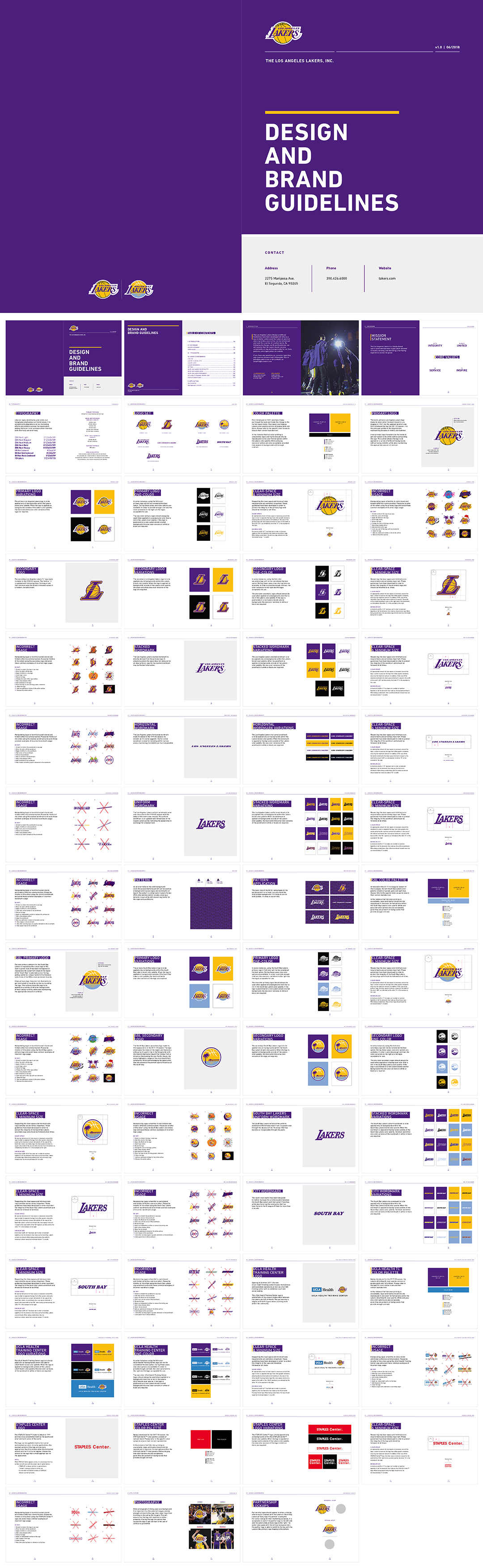 美国NBA洛杉矶湖人队LOS ANGELES LAKERS品牌VI手册