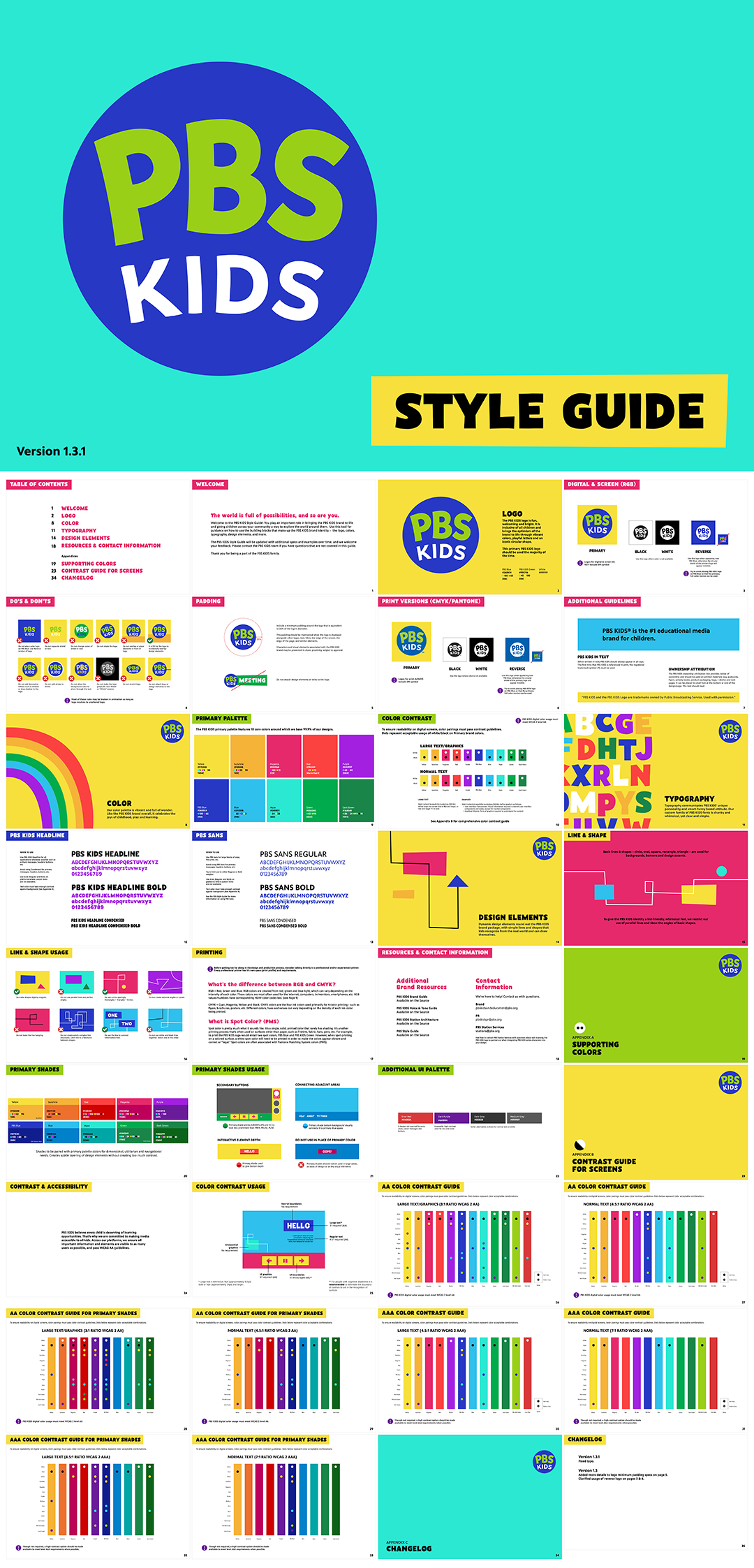 pbs-kids美国PBS电视台儿童频道logo规范