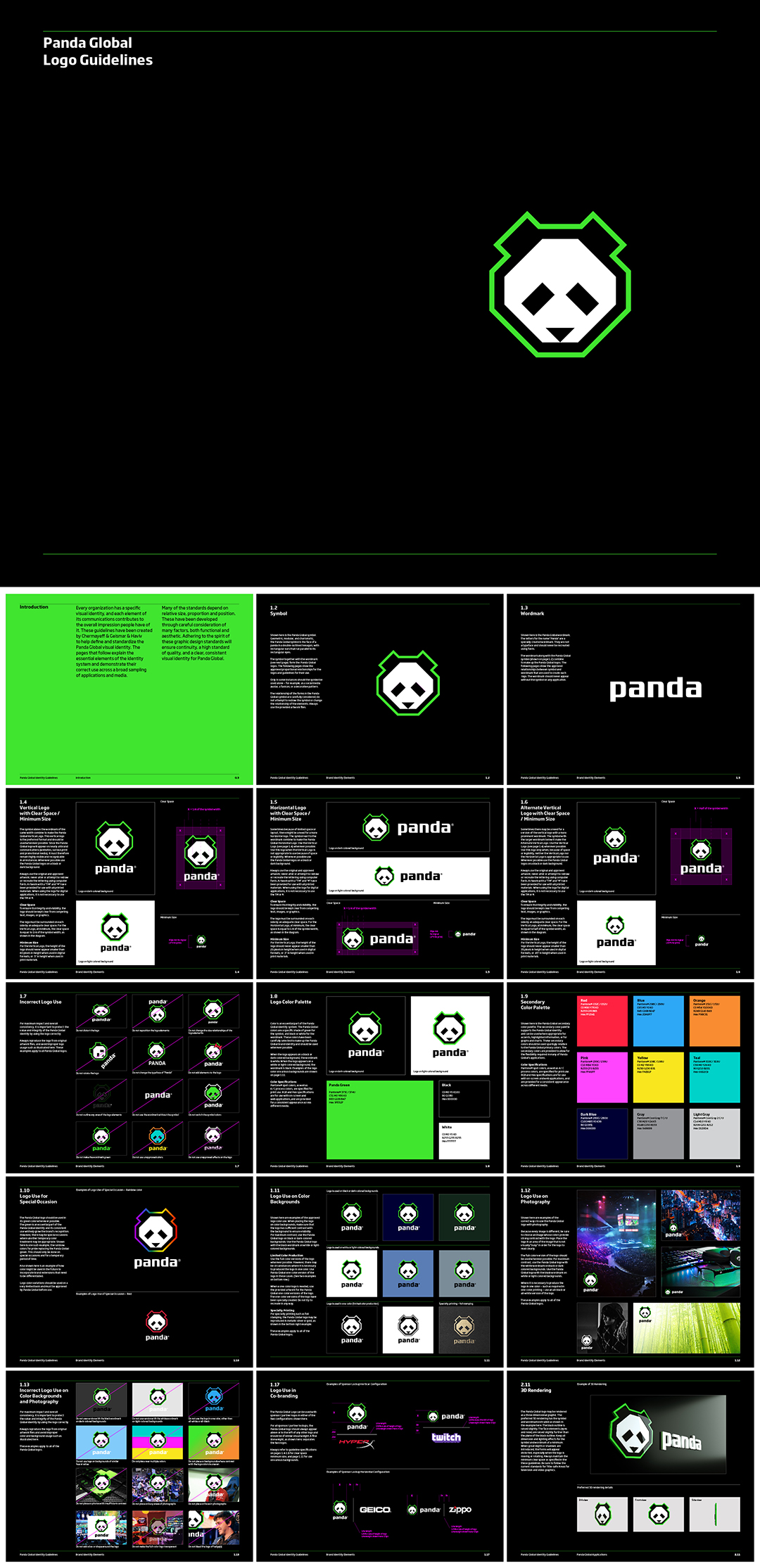 美国panda-global熊猫环球电竞战队logo规范