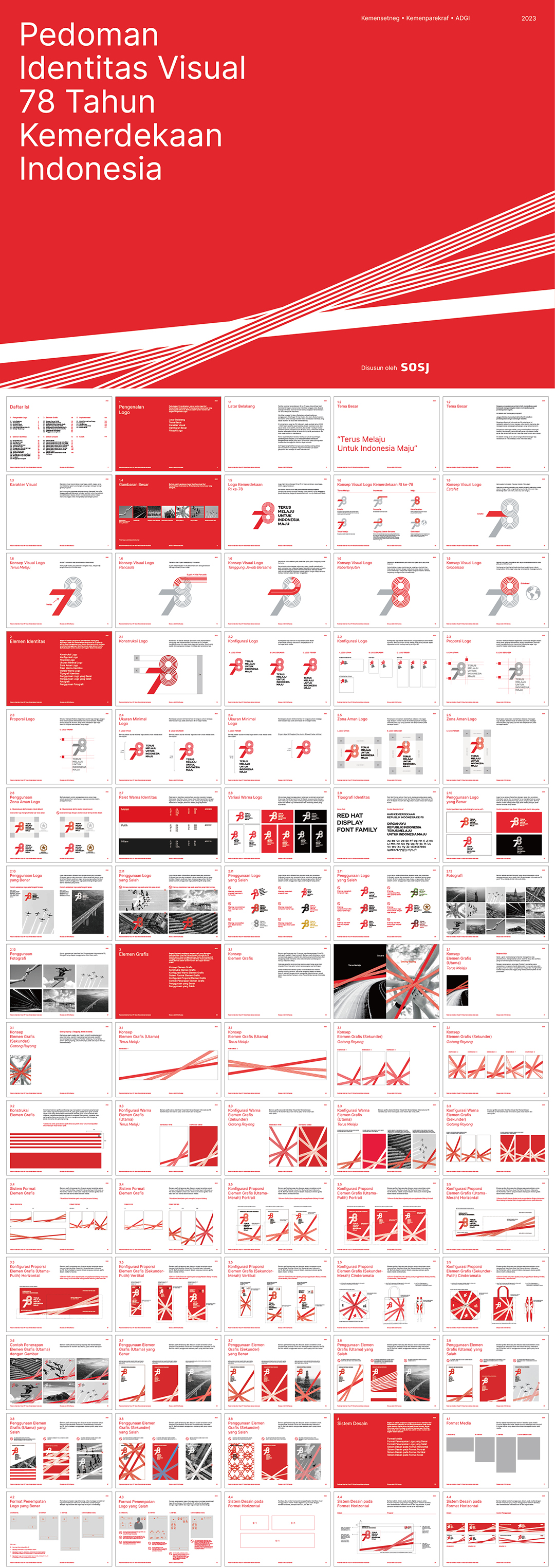 印度尼西亚HUTRI78独立78周年庆祝活动VI手册