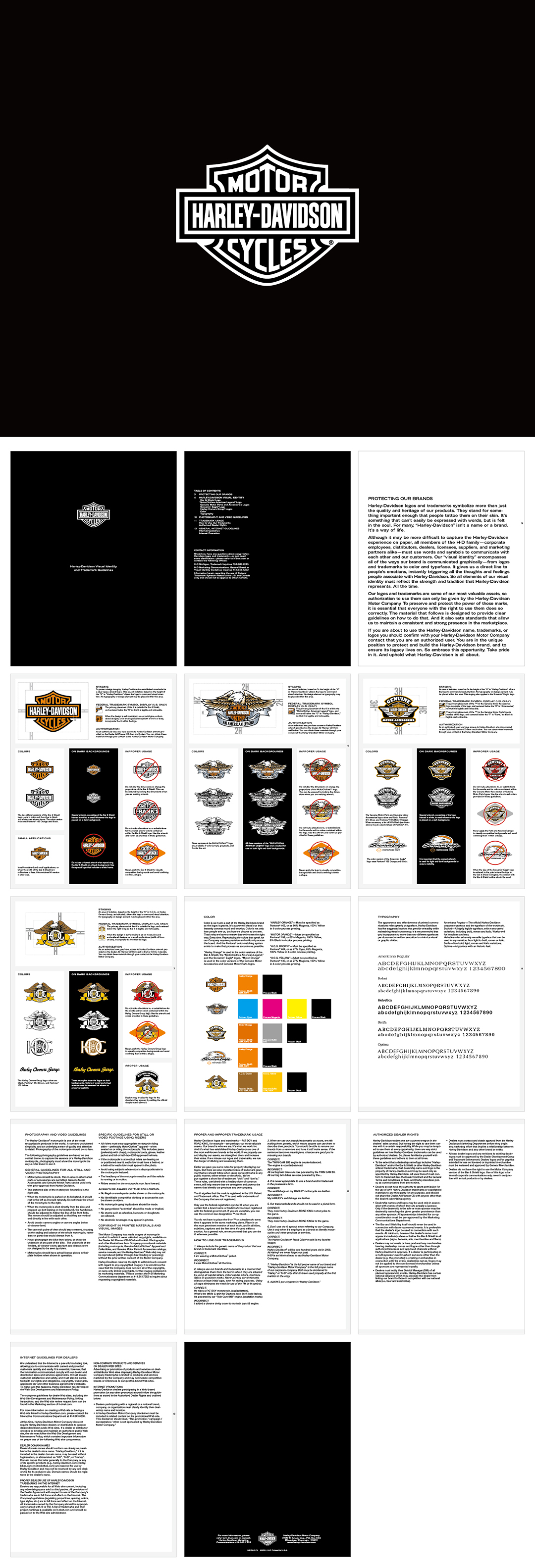 美国Harley-Davidson哈雷戴维森摩托车品牌logo规范