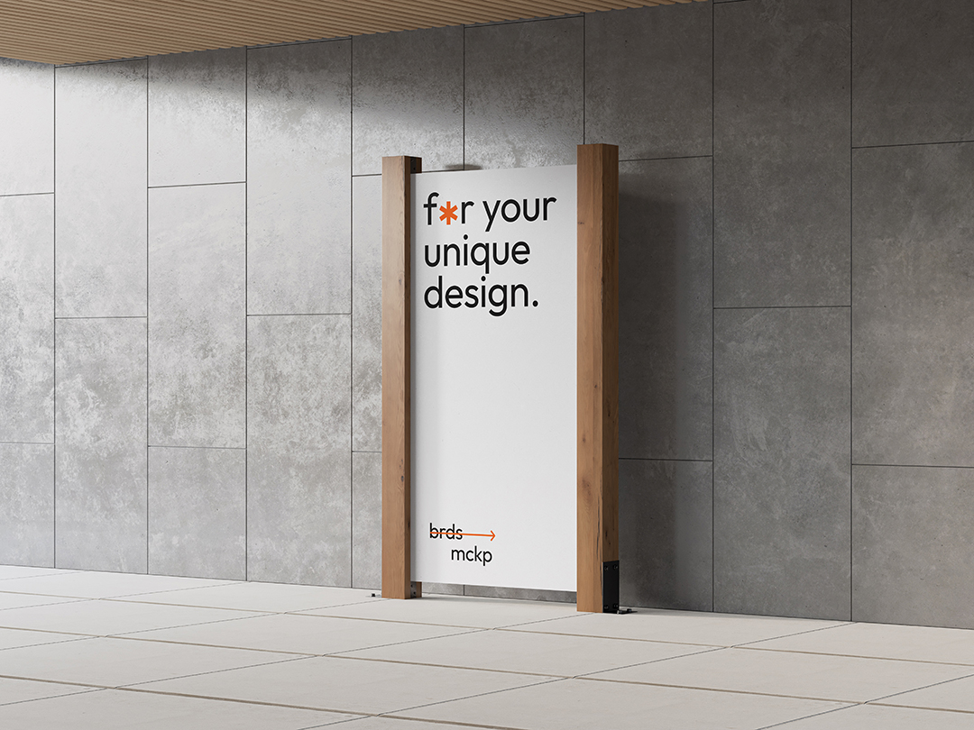 立牌导示木质框展示架样机