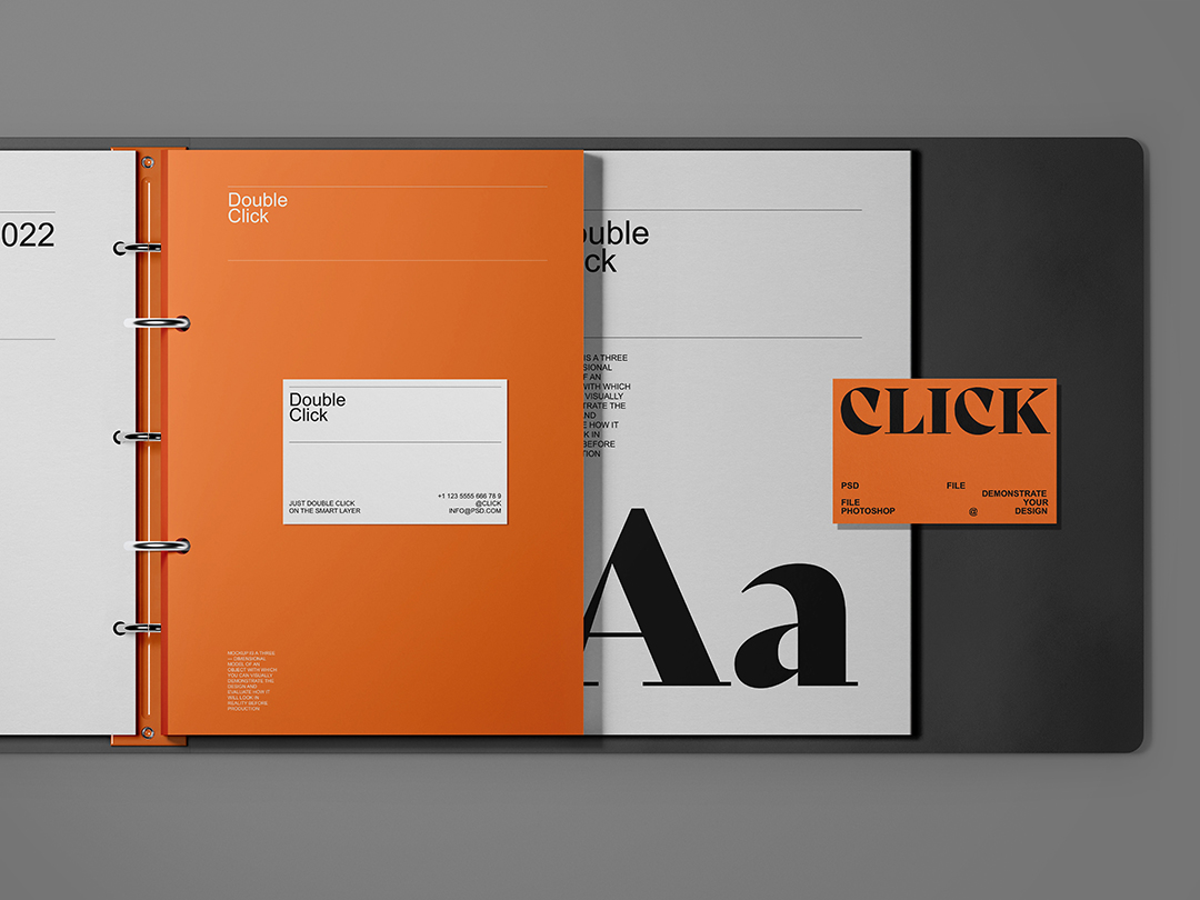 信封名片文具活页文件夹样机