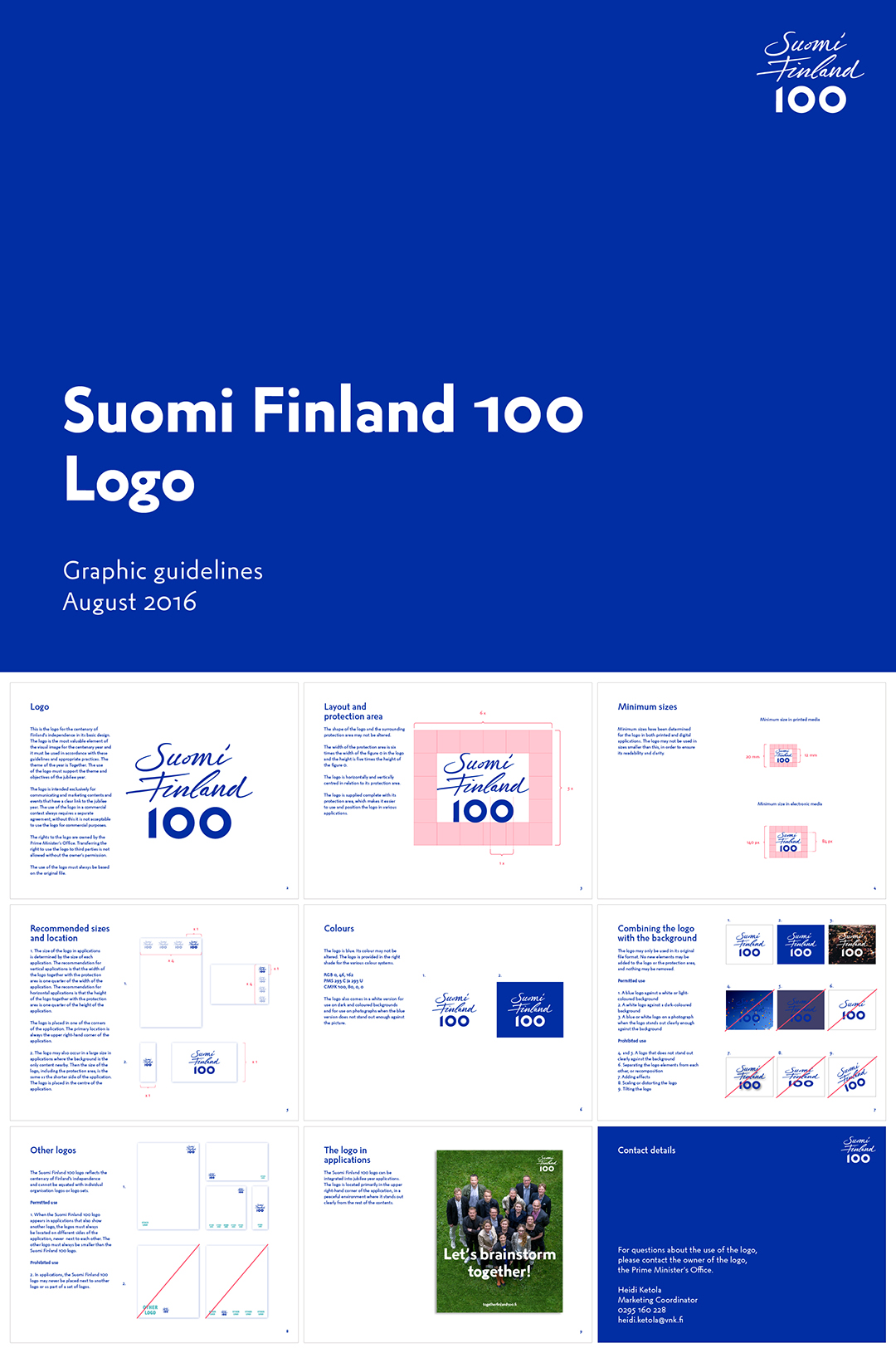Suomi-Finland-100芬兰百周年国庆日活动logo规范