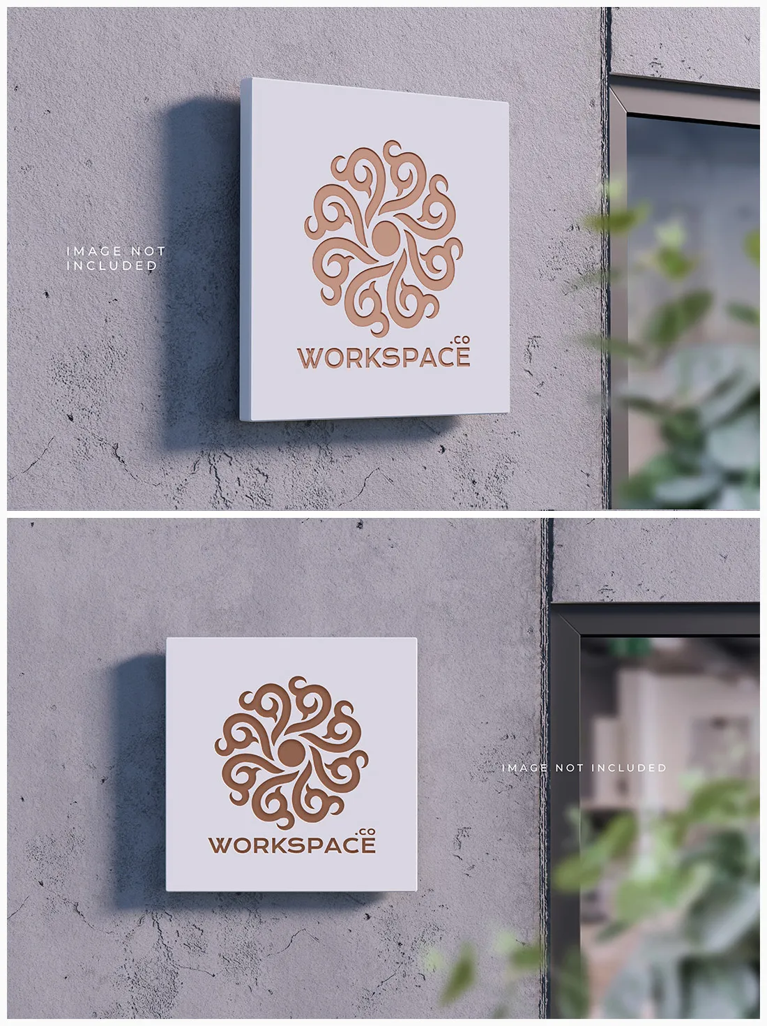 户外店招立体logo标识导视场景展示样机