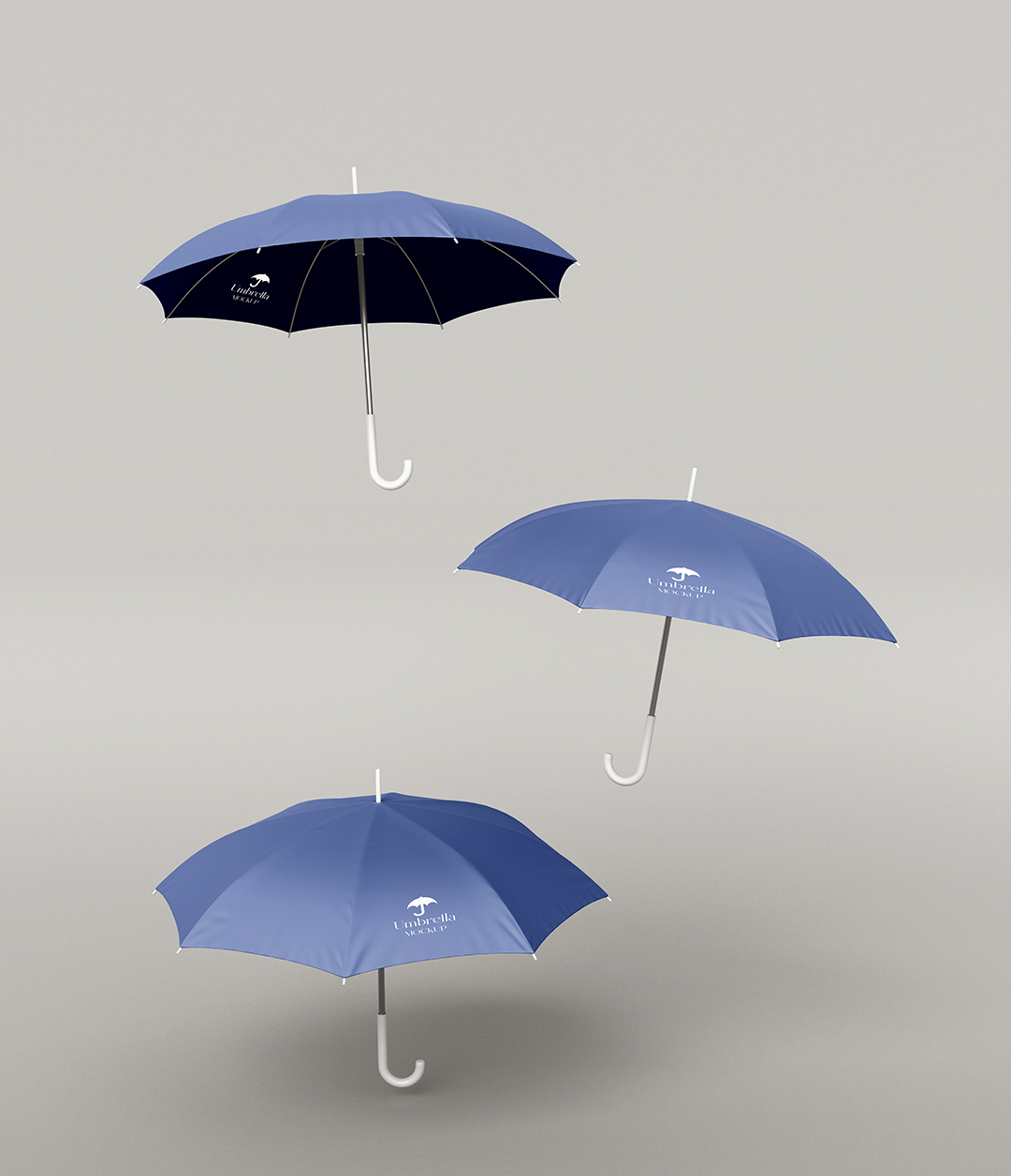 弯长柄雨伞LOGO样机