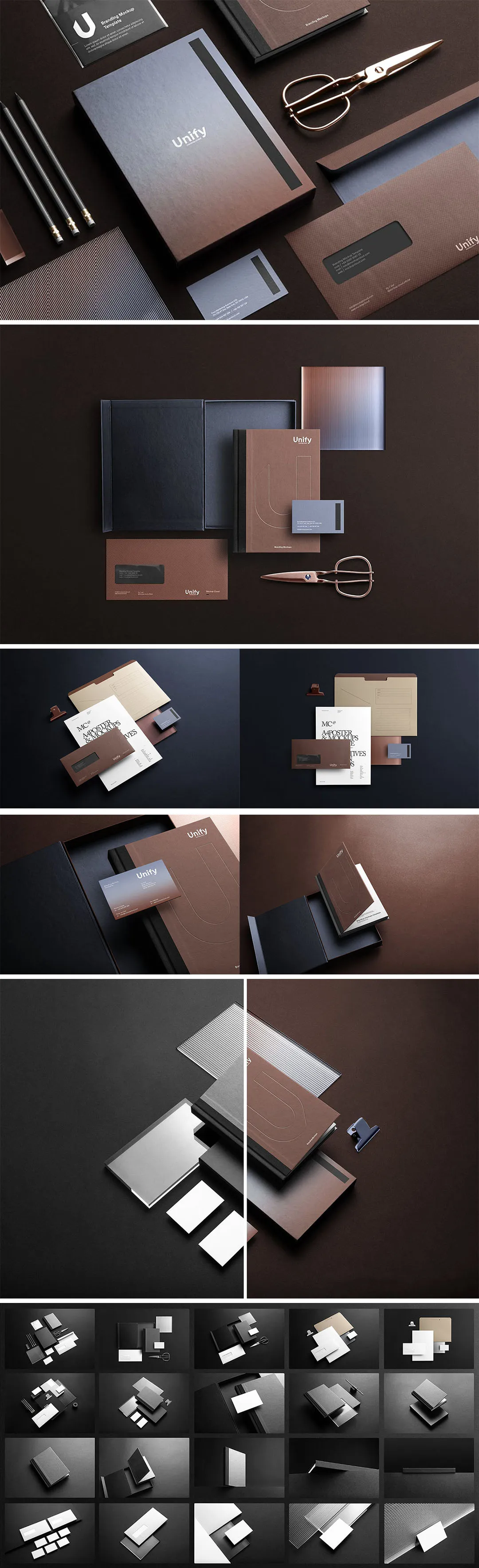 品牌信封笔记本信纸文具名片样机（21款）