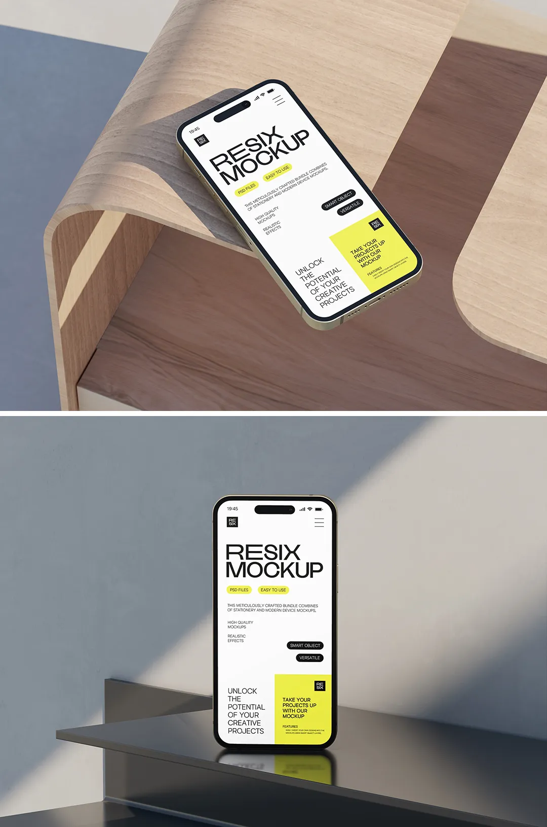 iPhone手机简约风格UI样机