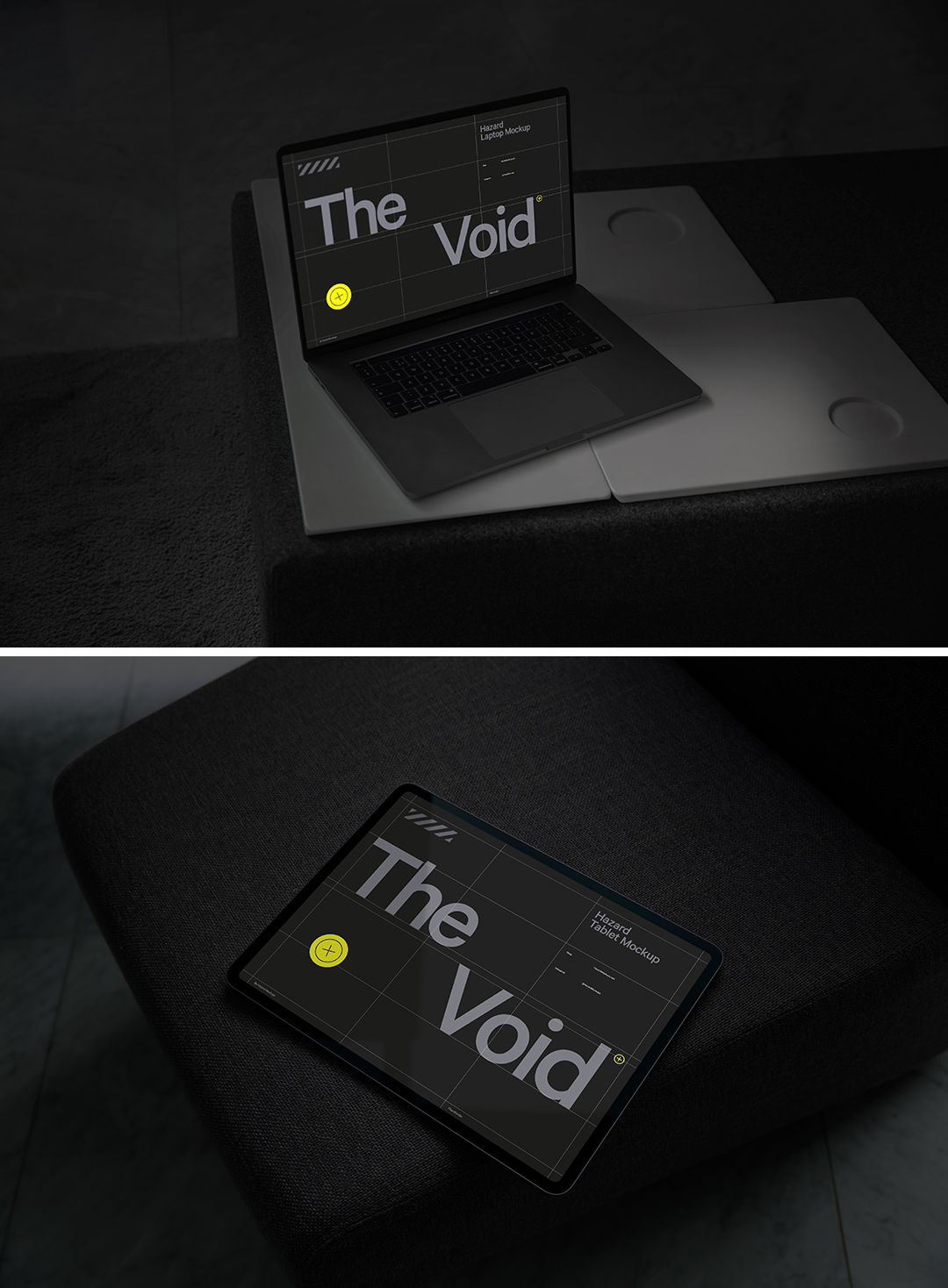 布艺iPad笔记本电脑弱光场景样机