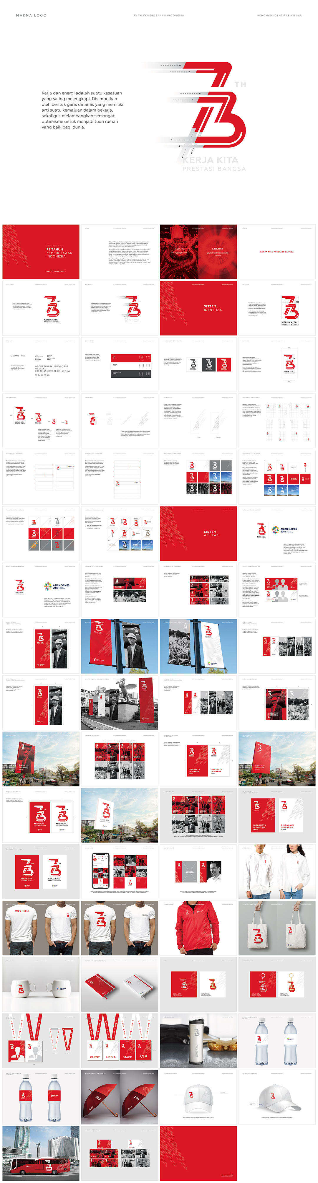 印度尼西亚独立73周年活动VI手册