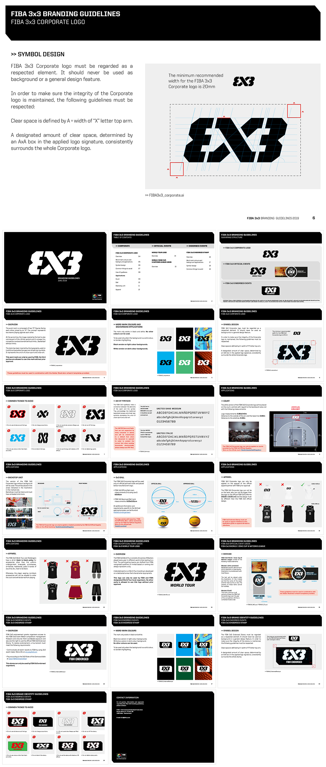 FIBA3x3国际篮联三人篮球VI手册