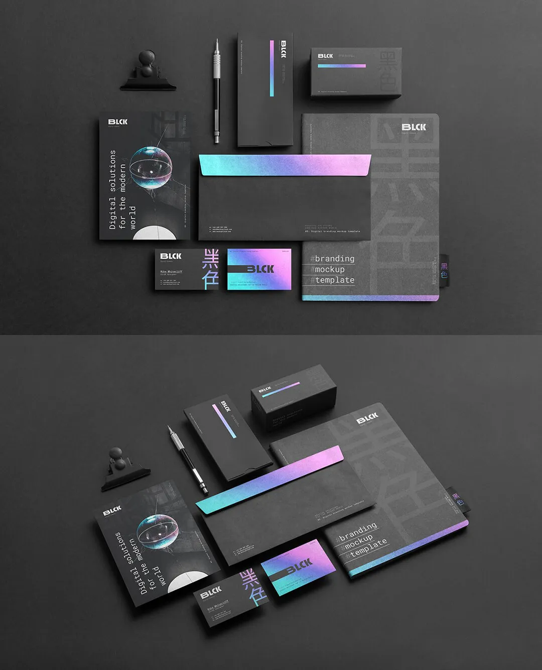 信封信纸名片文具VI应用样机