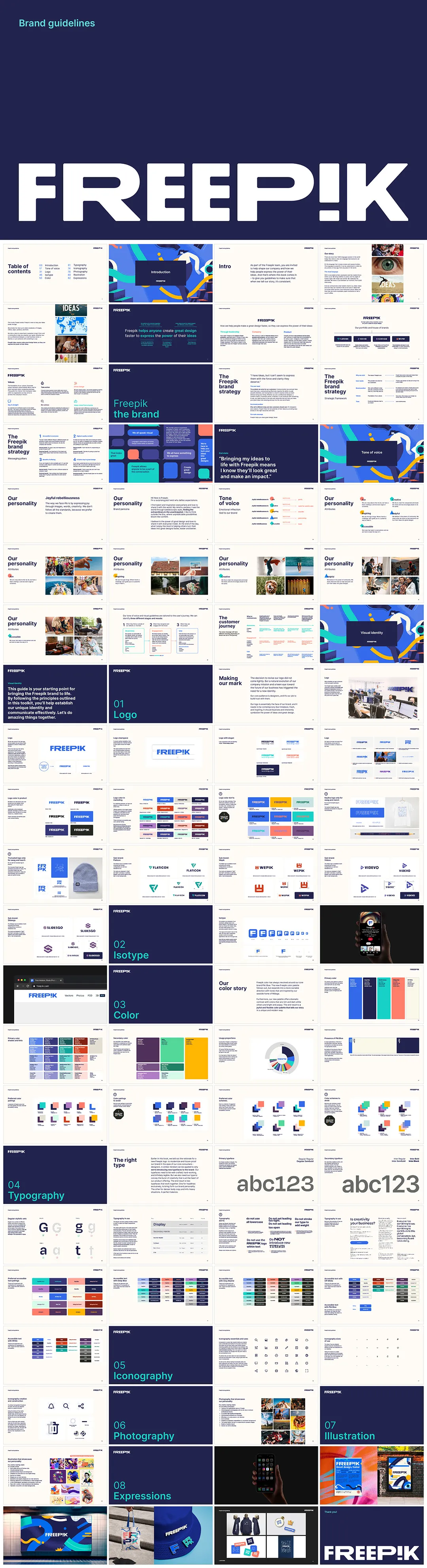 西班牙Freepik素材平台品牌VI手册