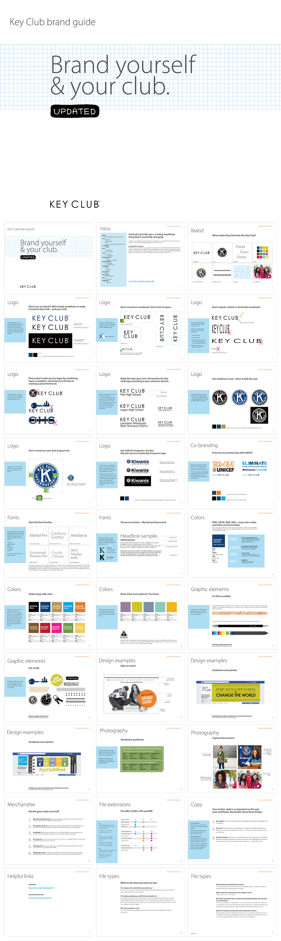 美国Key Club慈善社区服务社团VI手册