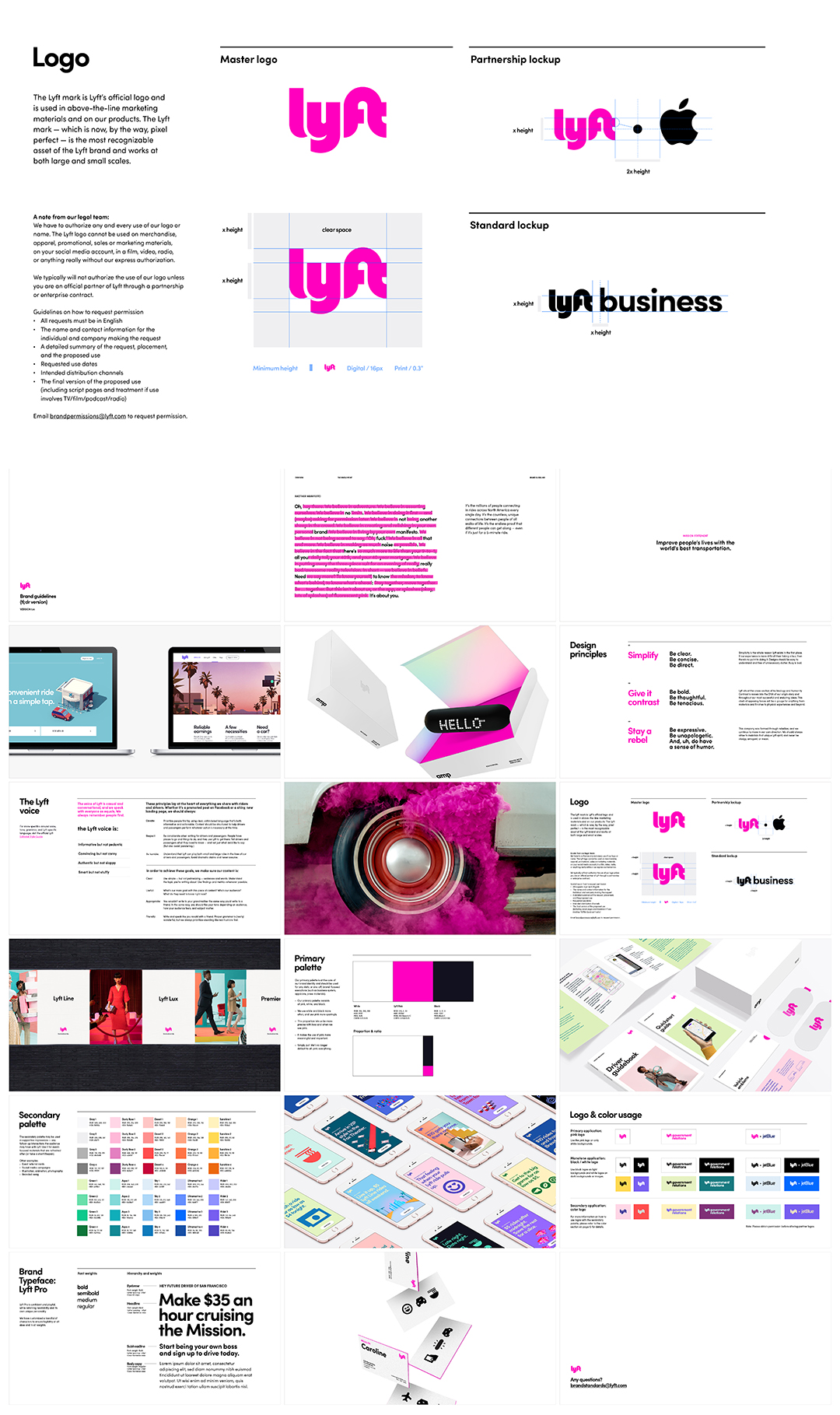 美国Lyft来福车打车平台VI手册