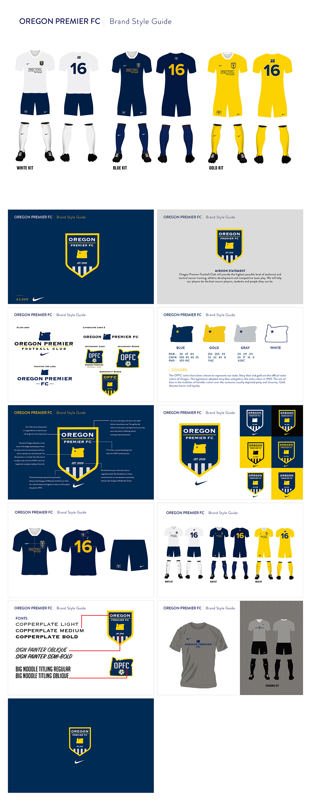 美国OREGON PREMIER FC俄勒冈州超级足球俱乐部VI手册