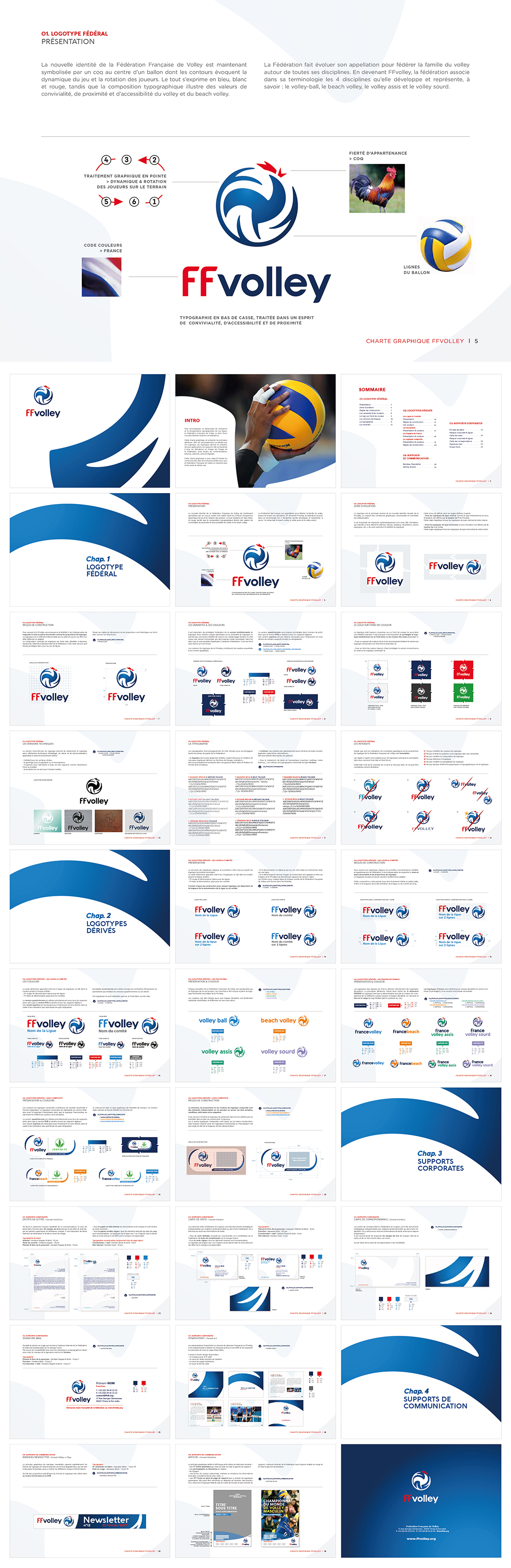 法国FÉDÉRATION FRANÇAISE DE VOLLEY排球联合会VI手册