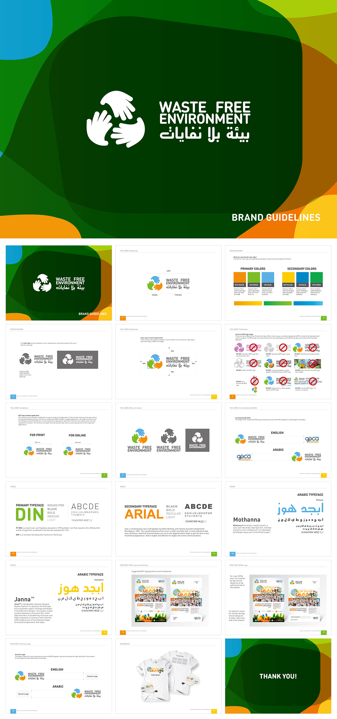 迪拜WASTE FREE ENVIRONMENT环境保护公益VI手册