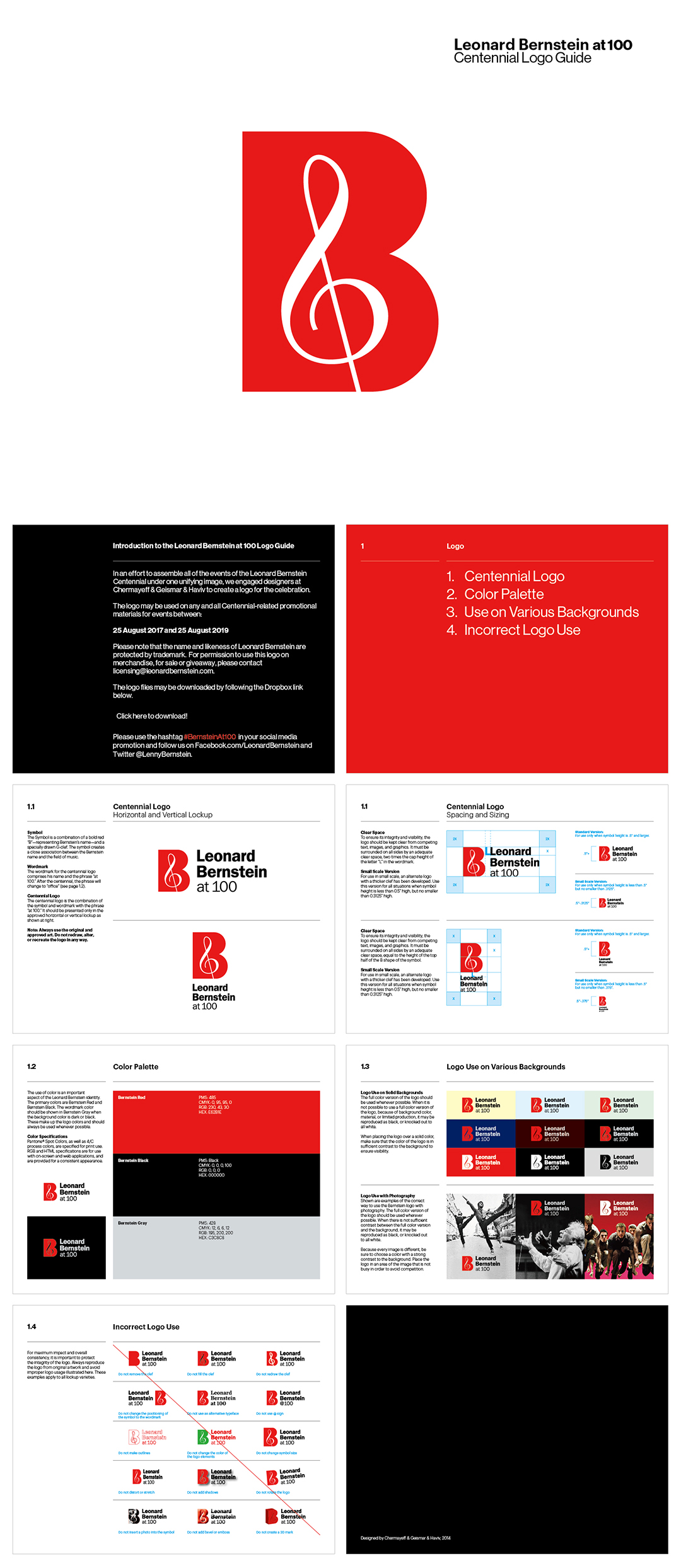 美国LEONARD BERNSTEIN AT 100伦纳德·伯恩斯坦百年诞辰活动logo规范