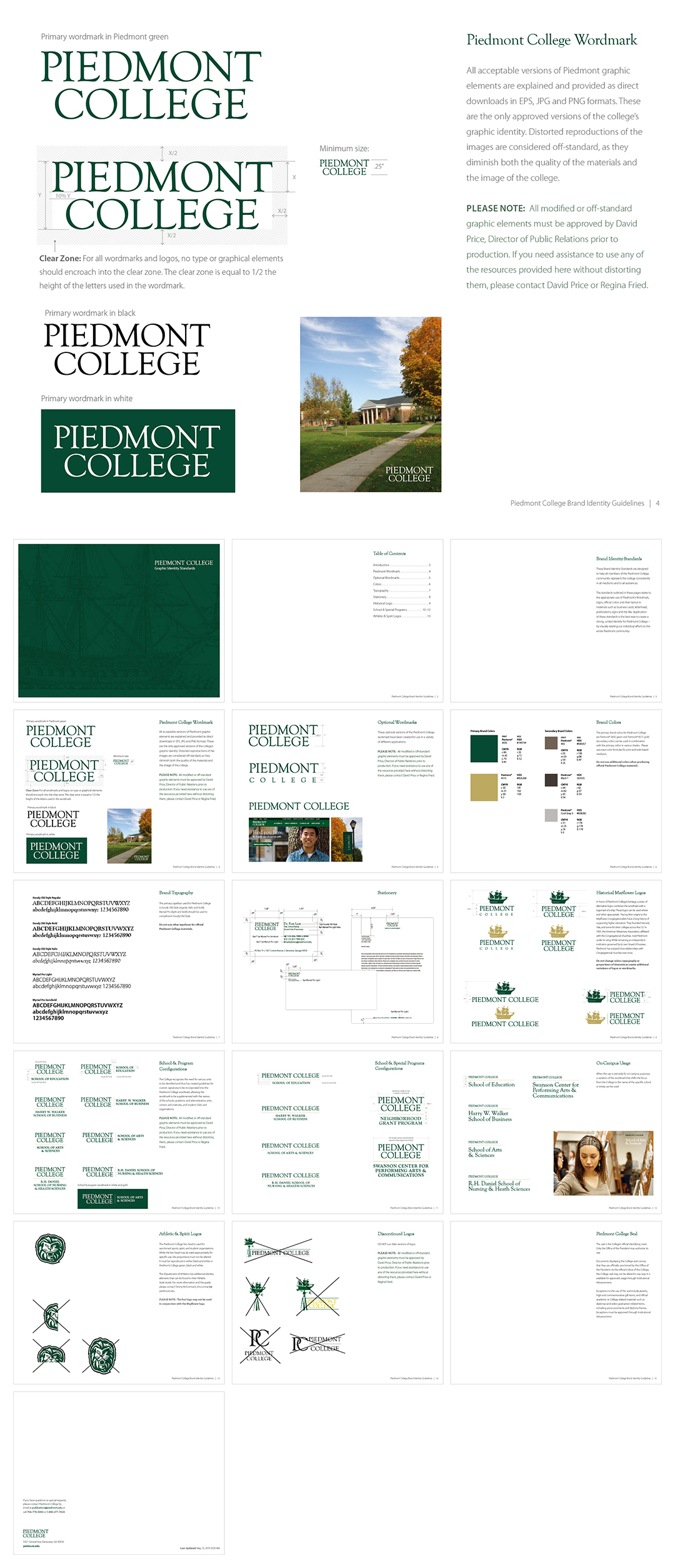 美国PIEDMONT COLLEGE皮德蒙特私立文理学院品牌logo规范