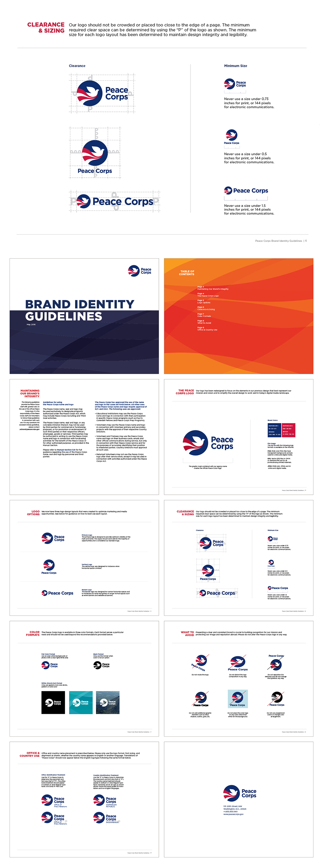 美国PEACE CORPS和平队政府机构logo规范