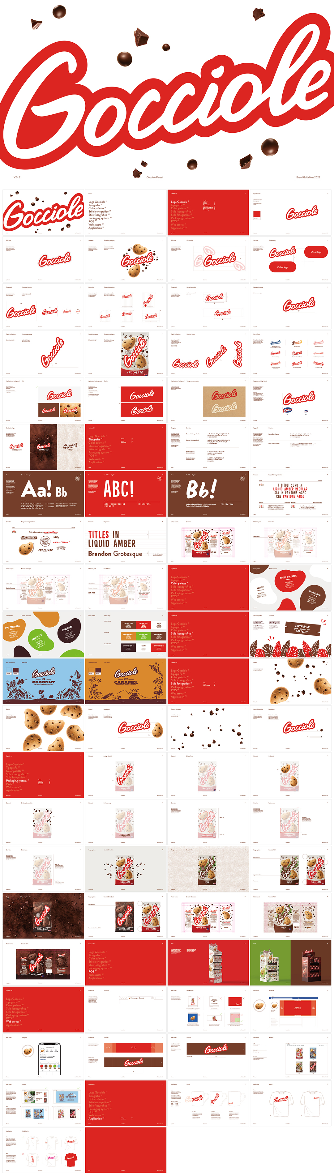 意大利GOCCIOLE PAVESI巧克力豆饼干品牌VI手册