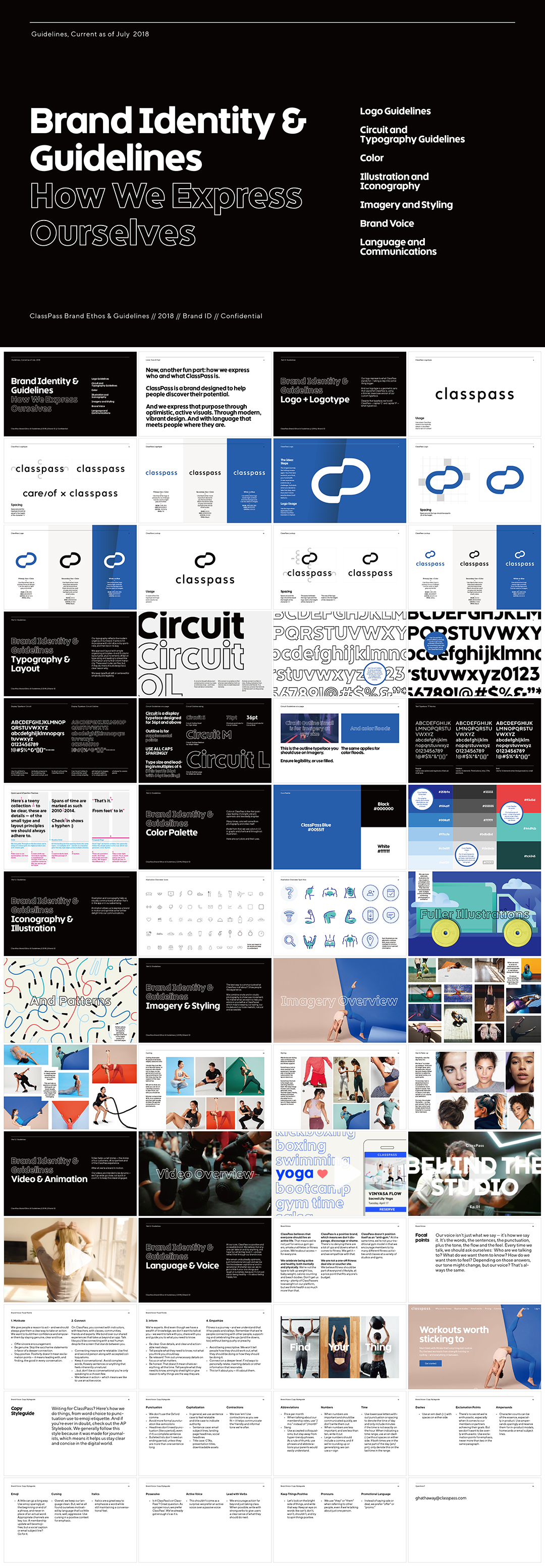 美国CLASSPASS健身订阅平台VI手册