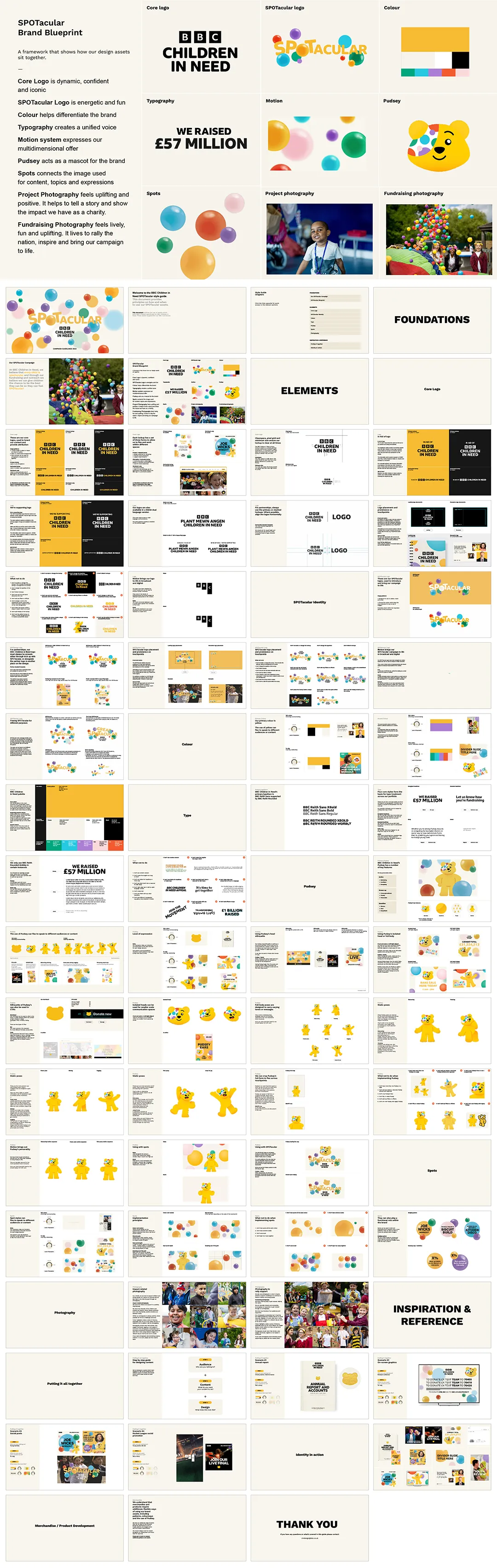 英国BBC CHILDREN IN NEED – SPOTACULAR儿童和青少年慈善筹集资金节目活动VI手册