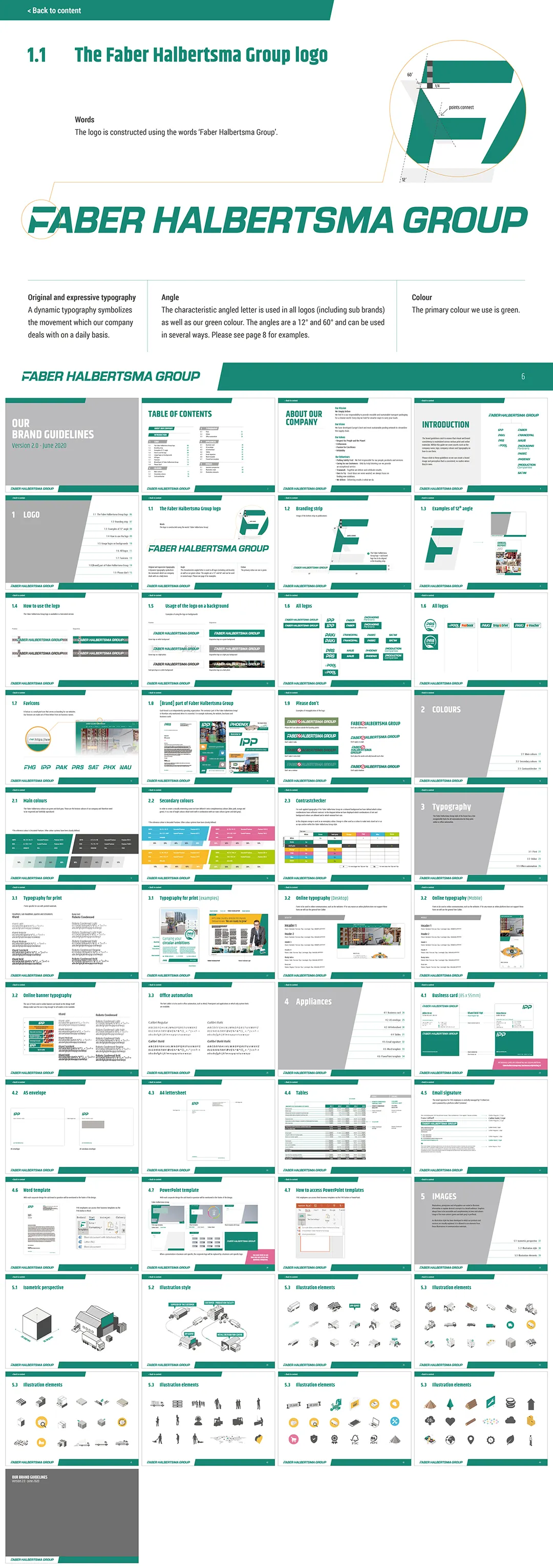 美国Faber Halbertsma Group托盘和托盘汇集行业头部企业品牌VI手册