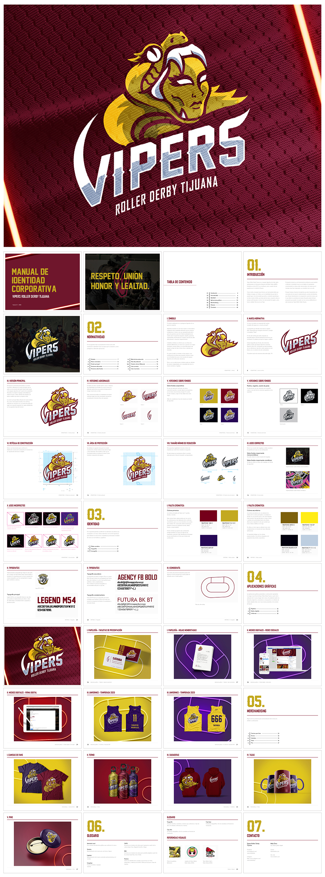 墨西哥Vipers Roller Derby Tijuana女子滚轮德比队VI手册