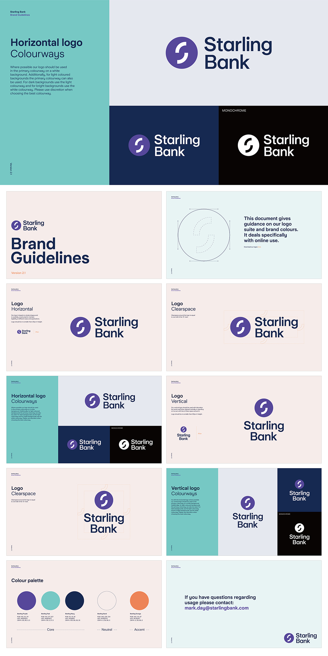 英国STARLING BANK数字银行品牌logo规范
