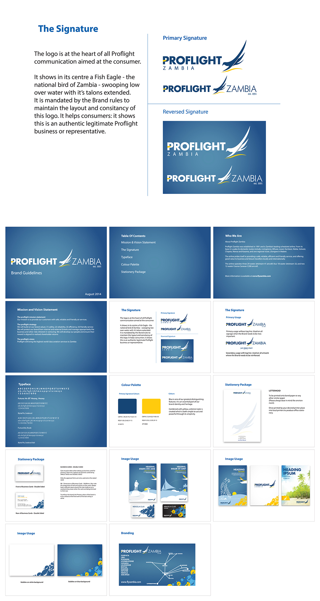 赞比亚Proflight航空公司品牌logo规范