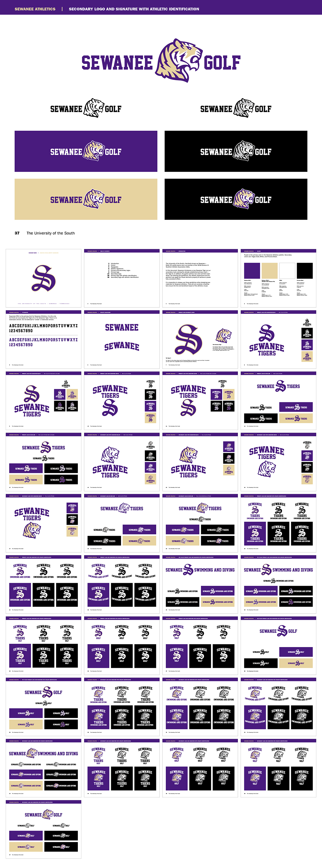 美国Sewanee Tigers西沃恩南方大学篮球队logo规范