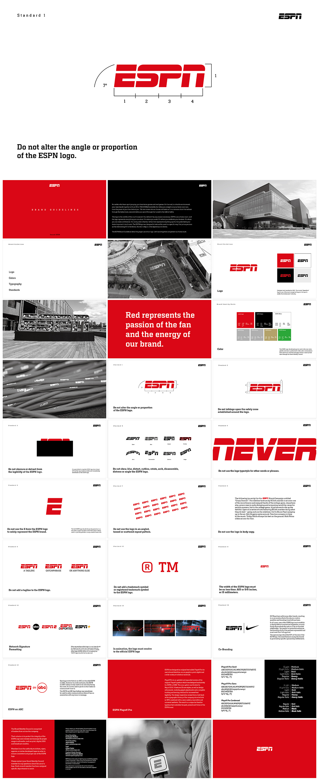 美国ESPN体育媒体品牌logo规范