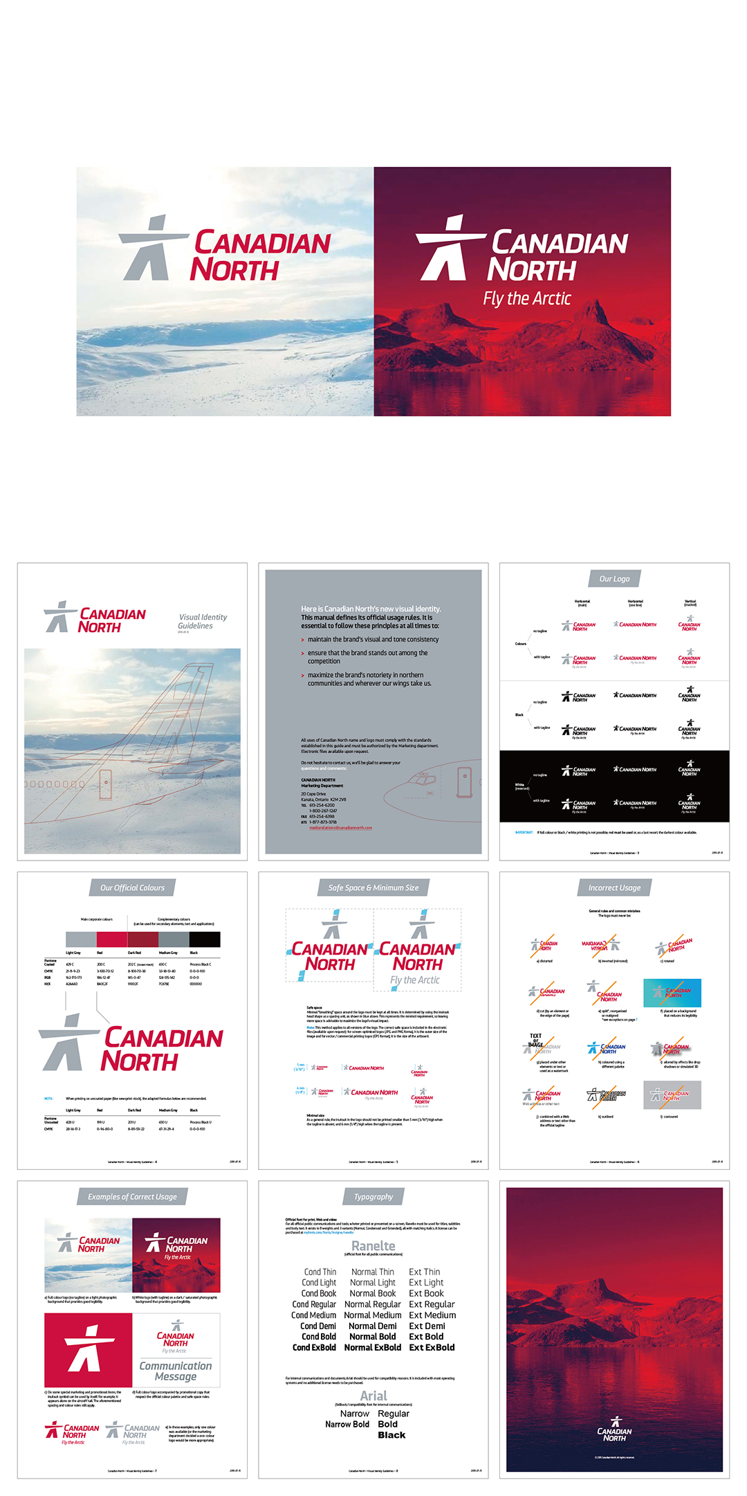 加拿大Canadian North北方航空公司logo规范