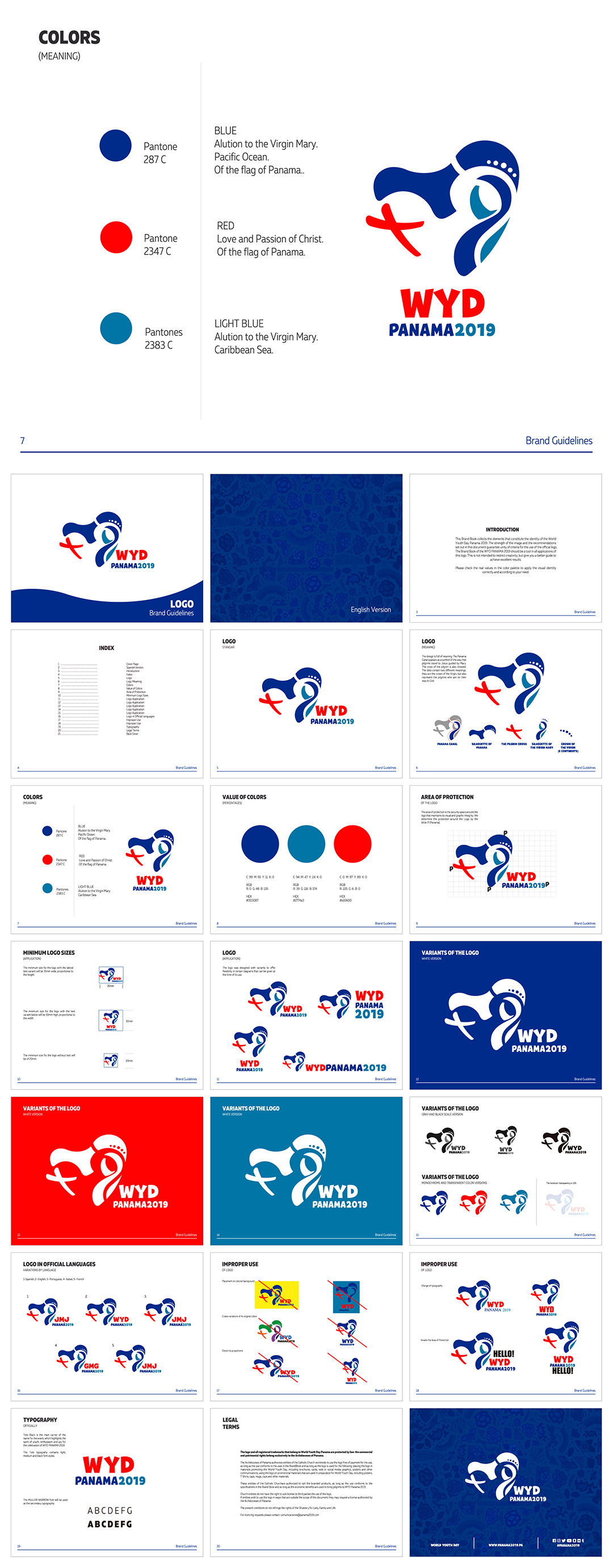 巴拿马World Youth Day世界青年日logo规范