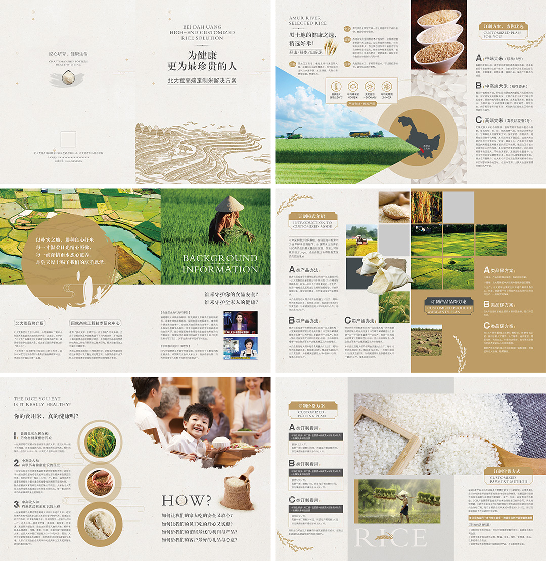 农产品高端定制生态大米画册