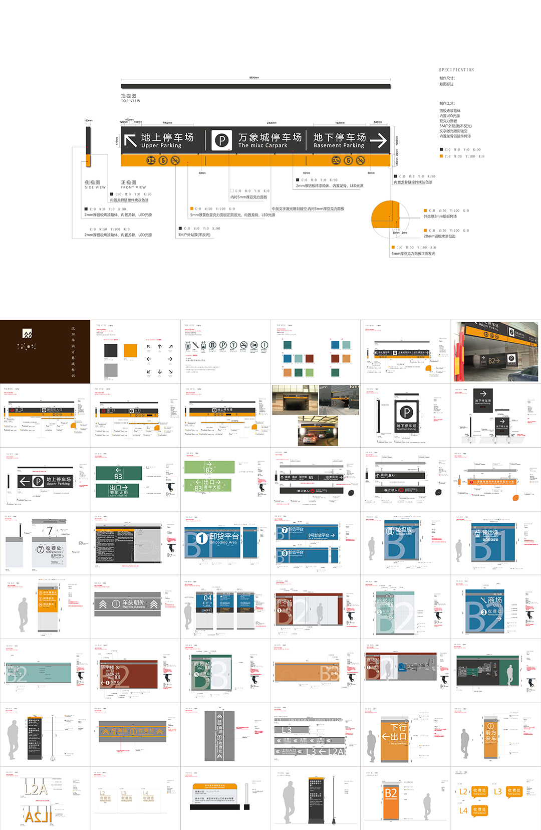 购物中心地下停车场导视标识设计