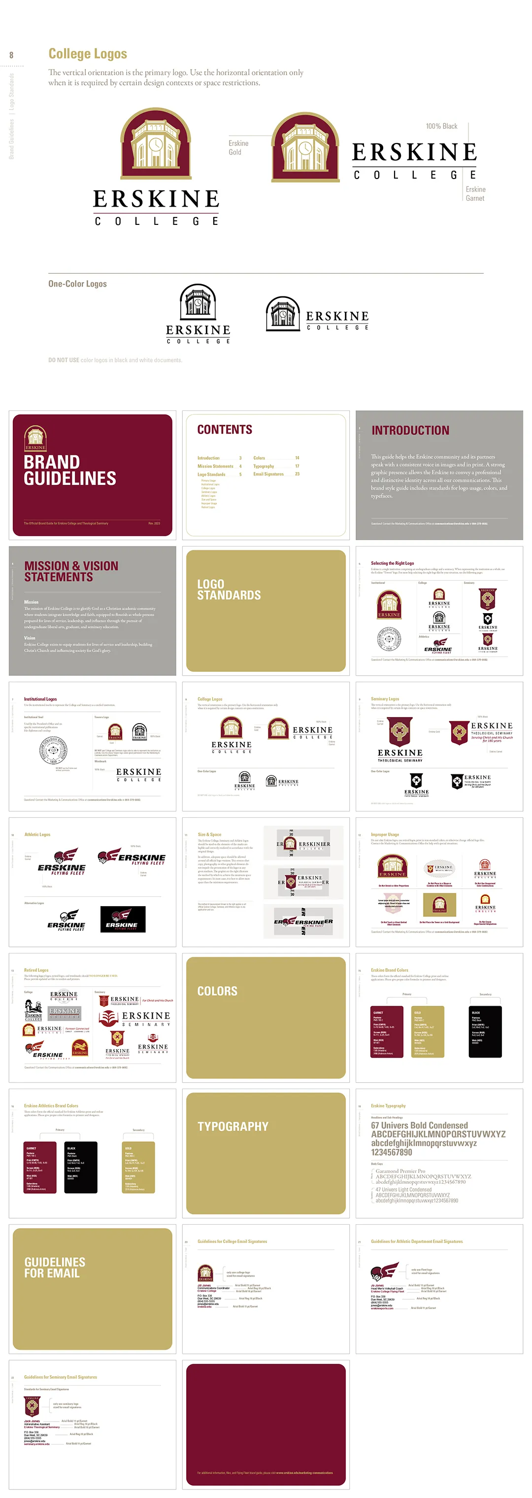 美国Erskine College厄斯金学院logo规范