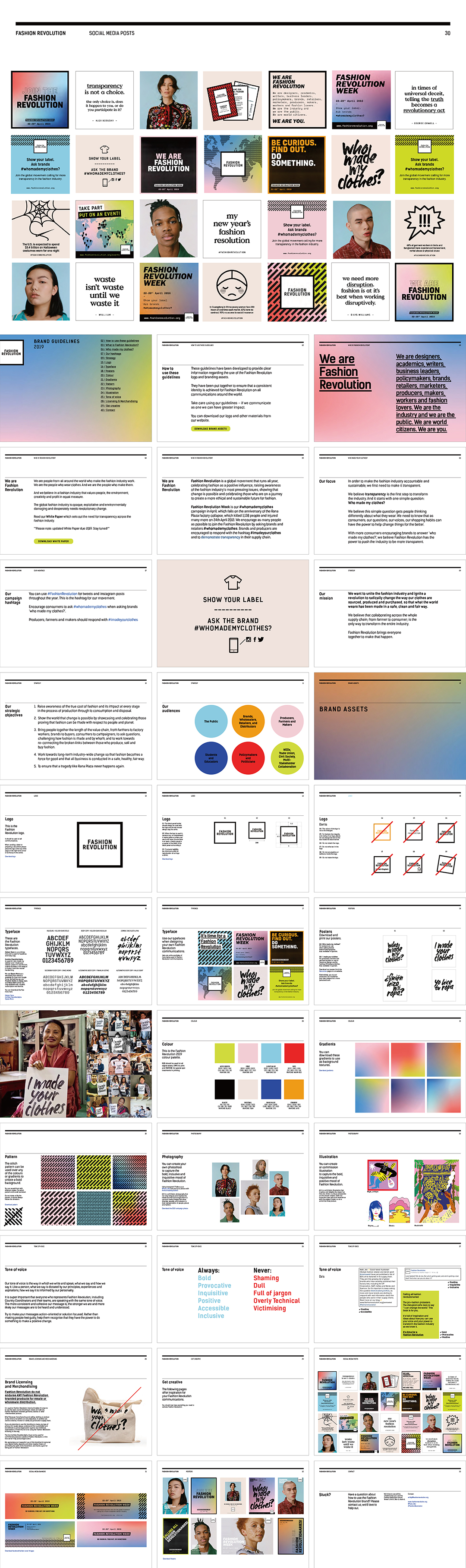 英国Fashion Revolution时尚革命VI手册