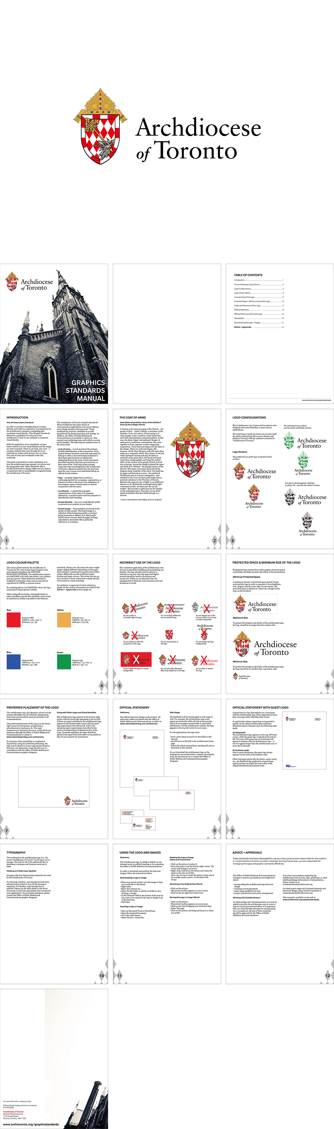 加拿大Archidiocese of Toronto多伦多总主教区logo规范